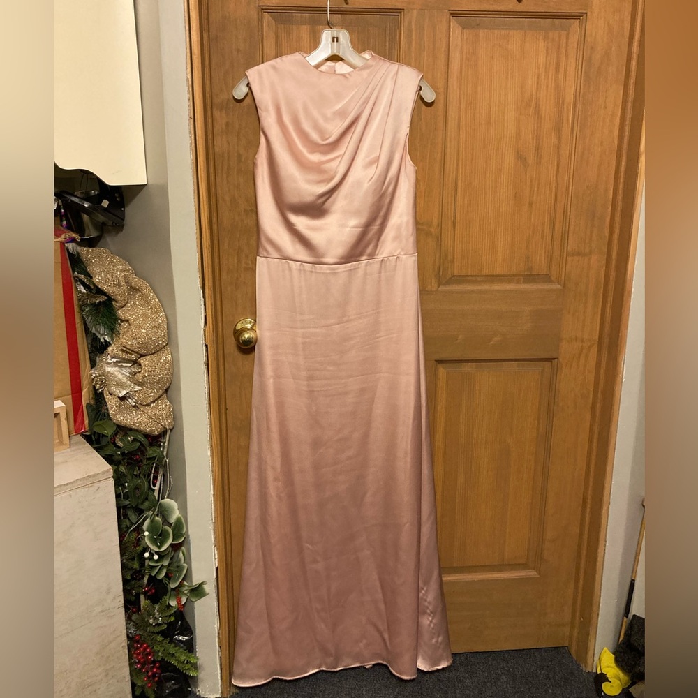 Revelry Blush Pink Satin Dress - Diana